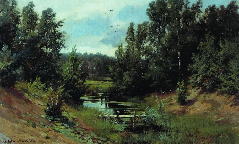 Иван Шишкин. Лесной ручей. 1870.